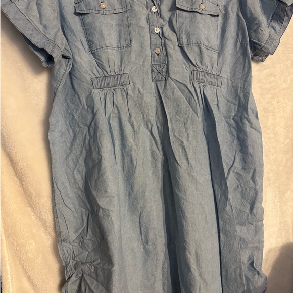 BeMaternity Light Blue Chambray Top - Picture 1 of 2